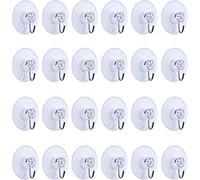 Mudder 24 Pieces Bathroom Kitchen Suction Cup Wall Hooks Hangers(45 mm)