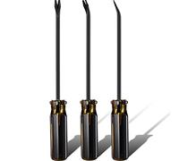 Mudder 3 Packs Tack Lifter 3 mm U Tip Nail Staple Rivet Tack Puller Screwdriver Upholstery Staple Remover Tool for Furniture (Yellow, Black)