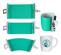 Mudder 3 Pieces 3D Sublimation Silicone Mug Wraps, 11 oz 12 oz and 15 oz Green Transfer Mug Mold Cup Clamp Fixture for Printing Cups Tumblers Sublimation Heat Transfer Machine