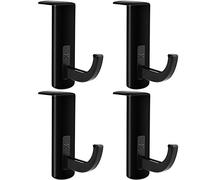 4 Pack Headphone Headset Hanger Monitor Stand Holder Headset Stick-on Hook, Black