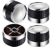 Mudder 4 Pieces Gas Grill Knob BBQ Control Knobs Replacement Rotating Switch Gas Stove Cooker Chrome Control Knob with D Valve Stainless Steel Round Knob for Gas Grill Stove Party