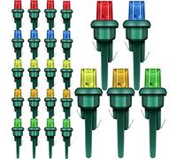 Mudder 80 Pieces Christmas LED Replacement Bulbs Outdoor String Light Replacement Bulbs for Christmas Tree Light Supplies(Simple Style,Red, Yellow, Green, Blue, Orange)