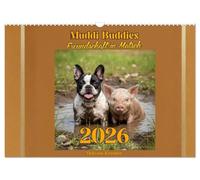 Muddi Buddies - Friendship in the mud UK-Version (Wall Calendar 2026 DIN A3 Landscape), CALVENDO 12 Month Wall Calendar