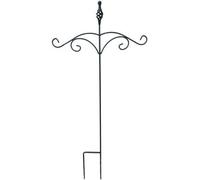 Muddy Hands 100cm Tall Heavy Duty Metal Double Sided Shepherds Crook Hook Stake for Hanging Garden Lights, Battery or Solar Lanterns, Bird Feeders, Plant Baskets