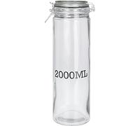 Muddy Hands 2000ml Glass Storage Jar with Lid Clip Top Airtight Kitchen Food Fermenting Preserving Container