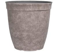 Muddy Hands 25 Litre Geometric Large Plant Pot Outdoor Garden Tall Round Plastic Flower Tree Planter (Faux Leather)