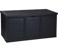 Muddy Hands 300 Litre Outdoor Storage Box - Large Waterproof Plastic Garden Chest with Hinged Lid & Wheels for Patio Cushions, Tools & Toys