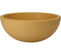 Muddy Hands 40cm Large Mustard Yellow Bowl Plant Pot Indoor Home Outdoor Garden Round Plastic Flower Planter Water Feature