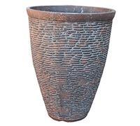 Muddy Hands 50 Litre Extra Large Rustic Stone Plant Pot Outdoor Garden Tall Round Flower Tree Plastic Planter