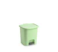 Muddy Hands 7.5 Litre Plastic Foot Pedal Bin Small Bedroom Bathroom Rubbish Recycling Waste Dustbin (Light Green)