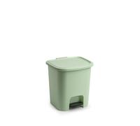 Muddy Hands 7.5 Litre Plastic Foot Pedal Bin Small Bedroom Bathroom Rubbish Recycling Waste Dustbin (Pastel Green)