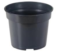Muddy Hands Black Plastic Plant Pots Small Large Outdoor Garden Round Flower Herb Planters (Made from 100% Recycled Plastic) (6, 7.5 Litre)