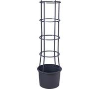 Muddy Hands Extra Tall Tomato Cage Planter with Pot 132cm - Heavy Duty Plant Support Frame with 39cm Pot - Climbing Plants, Tomatoes, Beans & Flowers - Indoor Outdoor Garden Grow System
