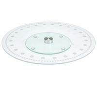 Muddy Hands Glass Lazy Susan Rotating Serving Plate 30 cm - Swivel Turntable Table Centrepiece for Dining Table, Condiments, Cheese Board, Appetisers & Sharing Dishes