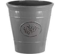 Muddy Hands Grey Small Large Olive Plastic Plant Pot Decorative Outdoor Garden Flower Herb Tree Planter (1, 34 Litre)
