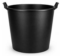 Muddy Hands Heavy Duty Plastic Multi-Purpose Container with Integrated Carry Handles, Strong Garden Storage Tub, Builders Mixing Bucket, Home Garage Utility Bin, No Drainage Holes (5, 50 Litre)