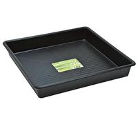 Muddy Hands Heavy Duty Square Multi Purpose Black Plastic Garden Tray - 32 Litre - (Length: 60cm x Width: 60cm x Height: 12cm)