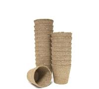 Muddy Hands Pack of 20 - Jiffy Peat Free Coco Coir Seed Growing Pots - Seedling Cuttings Cultivation Germination Plant Pots - Organic, Biodegradable & Compostable (Diameter: 8.5cm - Height: 8cm)