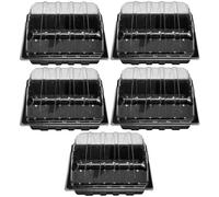 Muddy Hands Pack of 5 Propagators Half Seed Trays with Lids - Perfect Plant Germination Seedling Seed Stater Trays (Trays Come with Drainage Holes)