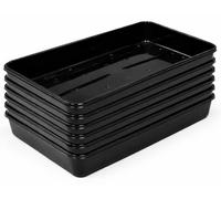 Muddy Hands Pack of 6 Heavy Duty Plastic Seed Trays - Seedling, Germination & Propagation Trays with Drainage Holes for Garden or Greenhouse