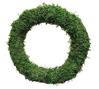 Muddy Hands Padded Moss Effect Round Wreath Rings Xmas Christmas Decoration Funeral (8, 14" (35cm))