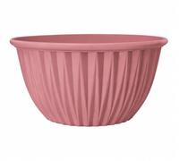 Muddy Hands Plastic Bowl Planter Outdoor Garden Plant Pot - Round Flower Herb Container for Bedding Plants, Patio, Balcony, Window Sill & Garden Displays, 5.6 Litre, 28.5cm (Dusty Pink)