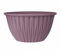 Muddy Hands Plastic Bowl Planter Outdoor Garden Plant Pot - Round Flower Herb Container for Bedding Plants, Patio, Balcony, Window Sill & Garden Displays, 5.6 Litre, 28.5cm (Purple Haze)
