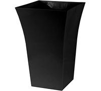 Muddy Hands Plastic Plant Pot Indoor Garden Tall Square Tree Flower Planter Cover Holder (Single - Large, Black)