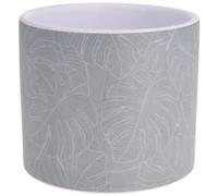 Muddy Hands Small Dark Green Tropical Leaf Ceramic Plant Pot Indoor Home House Decorative Flower Succulent Cactus Herb Round Planter Cover Holder