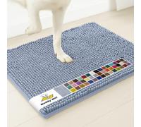 Muddy Mat® AS-SEEN-ON-TV Highly Absorbent Microfiber Door Mat and Pet Rug, Non Slip Thick Washable Area and Bath Mat Soft Chenille for Kitchen Bathroom Bedroom Indoor and Outdoor - Baby Blue 24"x36"