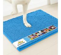 Muddy Mat® | Super Absorbent Door Mat Indoor, Microfiber Quick Dry Chenille Entryway Rug, Non-Slip Front Door Mat, Indoor Mats for Entryway, Machine Washable Pet Rug, Sky Blue 24"x36"
