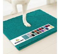 Muddy Mat® | Super Absorbent Door Mat Indoor, Microfiber Quick Dry Chenille Entryway Rug, Non-Slip Front Door Mat, Indoor Mats for Entryway, Machine Washable Pet Rug, Teal 48" x 72"