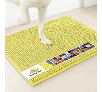 Muddy Mat® | Super Absorbent Door Mat Indoor, Microfiber Quick Dry Chenille Entryway Rug, Non-Slip Front Door Mat, Indoor Mats for Entryway, Machine Washable Pet Rug, Yellow 18"x28"
