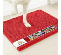 Muddy Mat® | Super Absorbent Door Mat Indoor, Microfiber Quick Dry Chenille Entryway Rug, Non-Slip Front Door Mat, Indoor Mats for Entryway, Machine Washable Pet Rug, Red 35"x24"