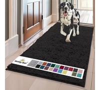 Muddy Mat® | Super Absorbent Door Mat Indoor, Microfiber Quick Dry Chenille Entryway Rug, Non-Slip Front Door Mat, Indoor Mats for Entryway, Machine Washable Pet Rug,-Black Runner 24"X60"