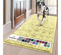 Muddy Mat® | Super Absorbent Door Mat Indoor, Microfiber Quick Dry Chenille Entryway Rug, Non-Slip Front Door Mat, Indoor Mats for Entryway, Machine Washable Pet Rug, Yellow 36"x60"