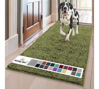 Muddy Mat® | Super Absorbent Door Mat Indoor, Microfiber Quick Dry Chenille Entryway Rug, Non-Slip Front Door Mat, Indoor Mats for Entryway, Machine Washable Pet Rug, Army Green 24" x 120"