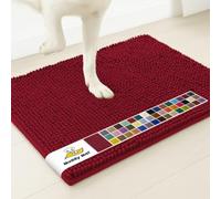 Muddy Mat® | Super Absorbent Door Mat Indoor, Microfiber Quick Dry Chenille Entryway Rug, Non-Slip Front Door Mat, Indoor Mats for Entryway, Machine Washable Pet Rug, Maroon 18"x28"