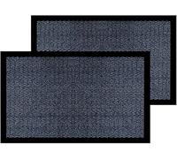 Muddy Mats Heavy Duty Non Slip Doormats, Rubber Backed Floor Mat Super Absorbent Front Door Mat Entrance Rug Kitchen And Office Use Area rugs Pet Rugs Barrier Mat (Blue, 120 X 180 (Pack of 2)