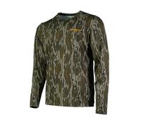 Muddy Outdoors TRX Performance Lightweight Long Sleeve Crew, Mossy Oak Bottomland - Small