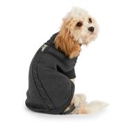 Muddy Paws Cable Knit Dog Jumper - Grey - 30cm