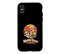 Muddy Paws Camping Mountain Campsite Trail Dog Lover Case for iPhone X/XS