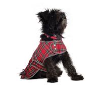Muddy Paws Highland Tartan Coat Red Medium