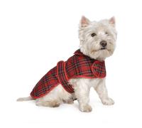 Muddy Paws Highland Tartan Coat Red Medium
