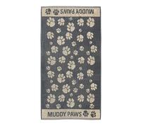 Muddy Paws Jumbo Dog Towel Super Absorbent Quick Dry Pet Drying Towel for Dogs & Cats Extra Large 90x165cm Soft Washable Microfiber Blend (Grey)