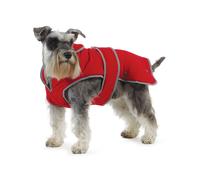Ancol Muddy Paws All Weather Stormguard Dog Puppy Coat Poppy Red - Waterproof Pet Jacket - Fleece Lining and Chest Protector - Elasticated Neck & Leg Straps - 70 cm Length up to 98 cm Girth - XXL