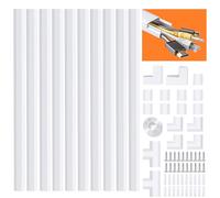 MUDEELA Cable Trunking, 4 Meter Concealer, Cable Tidy Cable Raceway, Cable Management Kit for Home Office - 10 X L400mm, W30mm H17mm, White