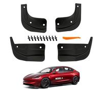 Mudflaps for Tesla Model 3 Accessories 2025/2024, No Drilling No Tape All Weather Protector Tire Mudguards, TPE Splash Guards 2025 Upgraded Version, 4 Sets