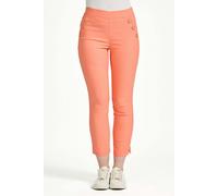 Mudflower Button Detailed Bengaline Stretch Trousers - Coral - 10