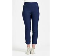 Mudflower Button Detailed Bengaline Stretch Trousers - Navy - 12